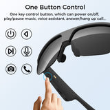 Polarized Bluetooth Smart Glasses with Built-in Mic & Speakers, Voice Assistant, Open-Ear Audio, HD Calling, Magnetic Charging, Noise Reduction, IP65 Waterproof, 60-Min Fast Charging, and 5-Hour Battery Life – Ideal for Sports & Outdoor Use