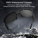 Polarized Bluetooth Smart Glasses with Built-in Mic & Speakers, Voice Assistant, Open-Ear Audio, HD Calling, Magnetic Charging, Noise Reduction, IP65 Waterproof, 60-Min Fast Charging, and 5-Hour Battery Life – Ideal for Sports & Outdoor Use