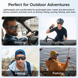 Polarized Bluetooth Smart Glasses with Built-in Mic & Speakers, Voice Assistant, Open-Ear Audio, HD Calling, Magnetic Charging, Noise Reduction, IP65 Waterproof, 60-Min Fast Charging, and 5-Hour Battery Life – Ideal for Sports & Outdoor Use