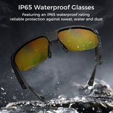 Polarized Bluetooth Smart Glasses with Built-in Mic & Speakers, Voice Assistant, Open-Ear Audio, HD Calling, Magnetic Charging, Noise Reduction, IP65 Waterproof, 60-Min Fast Charging, and 5-Hour Battery Life – Ideal for Sports & Outdoor Use