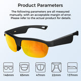 Polarized Bluetooth Smart Glasses with Built-in Mic & Speakers, Voice Assistant, Open-Ear Audio, HD Calling, Magnetic Charging, Noise Reduction, IP65 Waterproof, 60-Min Fast Charging, and 5-Hour Battery Life – Ideal for Sports & Outdoor Use