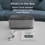 10W Bluetooth Stereo Speaker-Alarm Clock, Wireless Charging, RGB light
