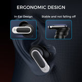 Wireless Earbudswith LCD Full-color Touch Screen, 5.3 Bluetooth Headphone, True Wireless Noise Cancelling, 1.47inch Screen, 32H Playback, IP4 Waterproof, Lightweight, ANC & Transparency Mode, 450mAh Battery Wireless Charging Case