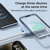 10000mAh Portable Magnetic Wireless Charge Power Bank w/ Phones Stand