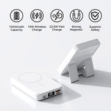 10000mAh Portable Magnetic Wireless Charge Power Bank w/ Phones Stand