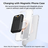 10000mAh Magnetic Power Bank w/ Stand- 3 Built-in Cables & Wireless Charging