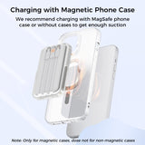 10000mAh Magnetic Power Bank w/ Stand- 3 Built-in Cables & Wireless Charging