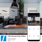 Wi-Fi Wireless Smart IP Camera with Dedicated Mobile App, Full HD 1080P, Indoor IP Camera with Night Vision, Two Way Audio Video, SD Card and Cloud Storage, Motion Detection. Pet/Baby Monitor