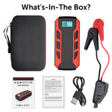 Model: A10 - Portable 12V Jump Starter, 800A Peak 10000mAh (6.0L Gas Car or 3.0L Diesel Car) + Power Bank & Flashlight