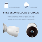 Wi-Fi Smart Wire-Free HD Outdoor 1080P IP Camera, Alkaline Battery Powered, Weather Proof, Night Vision, 2 way audio, Easy Installation