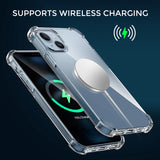Alpha Digital Crystal Clear Case for iPhone14/14Plus/14Pro/14ProMax, Shock Absorption Bumper, Soft Flexible TPU, Anti-Drop, Anti-Fingerprint, 360 Shockproof, Transparent Protective Back Cover