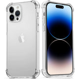 Alpha Digital Crystal Clear Case for iPhone14/14Plus/14Pro/14ProMax, Shock Absorption Bumper, Soft Flexible TPU, Anti-Drop, Anti-Fingerprint, 360 Shockproof, Transparent Protective Back Cover
