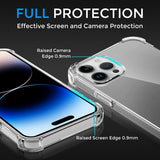 Alpha Digital Crystal Clear Case for iPhone14/14Plus/14Pro/14ProMax, Shock Absorption Bumper, Soft Flexible TPU, Anti-Drop, Anti-Fingerprint, 360 Shockproof, Transparent Protective Back Cover