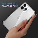 Alpha Digital Crystal Clear Case for iPhone14/14Plus/14Pro/14ProMax, Shock Absorption Bumper, Soft Flexible TPU, Anti-Drop, Anti-Fingerprint, 360 Shockproof, Transparent Protective Back Cover