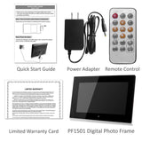 Model: PF1501 - 14" Digital Photo Frame - Multimedia - Photo/Video/Music - Internal Memory + Use USB and SD Cards