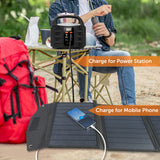 Model: SFZD-40 - Portable Foldable Solar Panel  for Charging - 40W 18V w/ 3 Outputs - High Conversion Efficiency