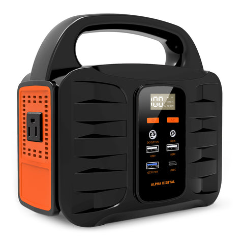 Model: T101 - Portable Backup Power Station - 155Wh/42000mAh with 110V/100W AC Outlet, 12V DC Output, USB Ports, LED Light