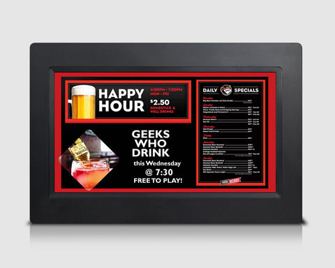 Digital Signage - Model: CPF1068 - 10" Screen - All-in-One Business Advertising & Messaging System
