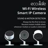 Wi-Fi Wireless Smart IP Camera with Dedicated Mobile App, Full HD 1080P, Indoor IP Camera with Night Vision, Two Way Audio Video, SD Card and Cloud Storage, Motion Detection. Pet/Baby Monitor