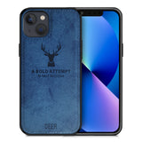 Alpha Digital Luxury Soft Texture Deer Patterned TPU Cloth Protective Case for iPhone13, Dirt-resistant, Anti-Shock, Anti-Fingerprint, Full Body Protective