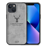Alpha Digital Luxury Soft Texture Deer Patterned TPU Cloth Protective Case for iPhone13, Dirt-resistant, Anti-Shock, Anti-Fingerprint, Full Body Protective
