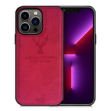 Alpha Digital Luxury Soft Texture Deer Patterned TPU Cloth Protective Case for iPhone13 Pro, Dirt-resistant, Anti-Shock, Anti-Fingerprint, Full Body Protective