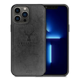 Alpha Digital Luxury Soft Texture Deer Patterned TPU Cloth Protective Case for iPhone13 Pro Max, Dirt-resistant, Anti-Shock, Anti-Fingerprint, Full Body Protective