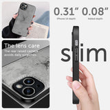 Alpha Digital Luxury Soft Texture Deer Patterned TPU Cloth Protective Case for iPhone14/14Plus, Dirt-resistant, Anti-Shock, Anti-Fingerprint, Full Body Protective