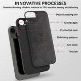 Alpha Digital Luxury Soft Texture Deer Patterned TPU Cloth Protective Case for iPhone14/14Plus, Dirt-resistant, Anti-Shock, Anti-Fingerprint, Full Body Protective