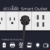 Wireless Smart Power Strip with Surge protection, Compatible with Alexa Google Home, no Hub required, controlled by eco4life app(4 Outlets, 4 USB Ports)