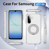 Full Protective SAMSUNG Galaxy A17 5G Case w/ Magnetic Rotatable Ring Stand- Soft Flex -360 shockproof
