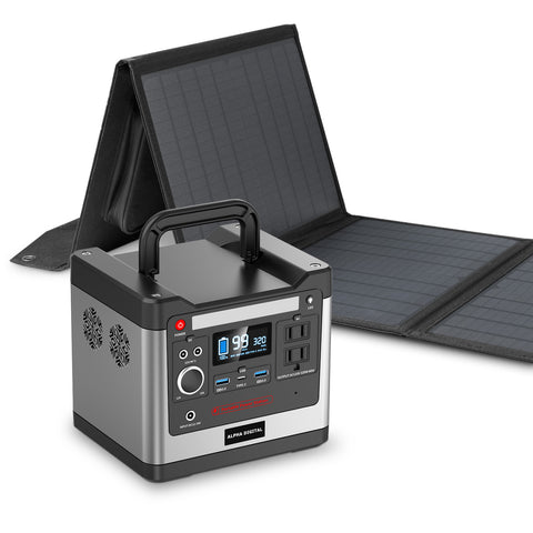 300W Portable Power Station and Solar Panel Combo