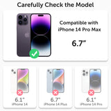 Alpha Digital Crystal Clear Case for iPhone14/14Plus/14Pro/14ProMax, Shock Absorption Bumper, Soft Flexible TPU, Anti-Drop, Anti-Fingerprint, 360 Shockproof, Transparent Protective Back Cover