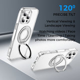 Full Protective iPhone 16/ 16Plus / 16Pro / 16ProMax Case w/ Magnetic Rotatable Ring Stand- Soft Flex -360 shockproof