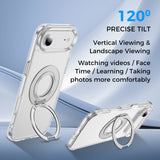 Full Protective iPhone 17/ 17Plus/ 17Pro/ 17ProMax Case w/ Magnetic Rotatable Ring Stand- Soft Flex, Anti-Drop/Fingerprint -360 shockproof