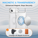 Full Protective iPhone 17/ 17Plus/ 17Pro/ 17ProMax Case w/ Magnetic Rotatable Ring Stand- Soft Flex, Anti-Drop/Fingerprint -360 shockproof