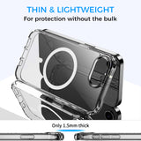 Alpha Digital Made for iPhone 16e, MagSafe, Shockproof - Clear Phone Case