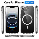 Alpha Digital Made for iPhone 16e, MagSafe, Shockproof - Clear Phone Case