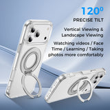 Full Protective iPhone 17/ 17Plus/ 17Pro/ 17ProMax Case w/ Magnetic Rotatable Ring Stand- Soft Flex, Anti-Drop/Fingerprint -360 shockproof