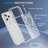 Full Protective iPhone 17/ 17Plus/ 17Pro/ 17ProMax Case w/ Magnetic Rotatable Ring Stand- Soft Flex, Anti-Drop/Fingerprint -360 shockproof