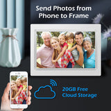 Model: KS1016 -Alpha Digital- 10" Cloud Frame w/ Battery - Smart Phone APP / 20GB Cloud Storage - Easiest Way to Share Photos with Family