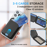 MagSafe Magnetic Leather Wallet with Adjustable Phone Stand – Compatible with iPhone 17/16/15/14/13/12 Series - Slim Design