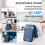 MagSafe Magnetic Leather Wallet with Adjustable Phone Stand – Compatible with iPhone 17/16/15/14/13/12 Series - Slim Design