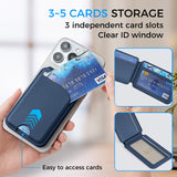 MagSafe Magnetic Leather Wallet with Adjustable Phone Stand – Compatible with iPhone 17/16/15/14/13/12 Series - Slim Design