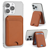 MagSafe Magnetic Leather Wallet with Adjustable Phone Stand – Compatible with iPhone 17/16/15/14/13/12 Series - Slim Design