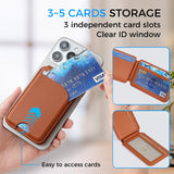 MagSafe Magnetic Leather Wallet with Adjustable Phone Stand – Compatible with iPhone 17/16/15/14/13/12 Series - Slim Design