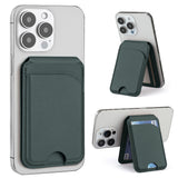 MagSafe Magnetic Leather Wallet with Adjustable Phone Stand – Compatible with iPhone 17/16/15/14/13/12 Series - Slim Design