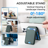 MagSafe Magnetic Leather Wallet with Adjustable Phone Stand – Compatible with iPhone 17/16/15/14/13/12 Series - Slim Design