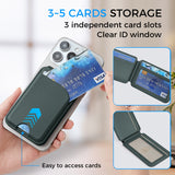 MagSafe Magnetic Leather Wallet with Adjustable Phone Stand – Compatible with iPhone 17/16/15/14/13/12 Series - Slim Design