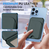 MagSafe Magnetic Leather Wallet with Adjustable Phone Stand – Compatible with iPhone 17/16/15/14/13/12 Series - Slim Design